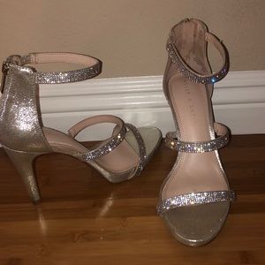 Gold/ Silver High Heels with diamond straps